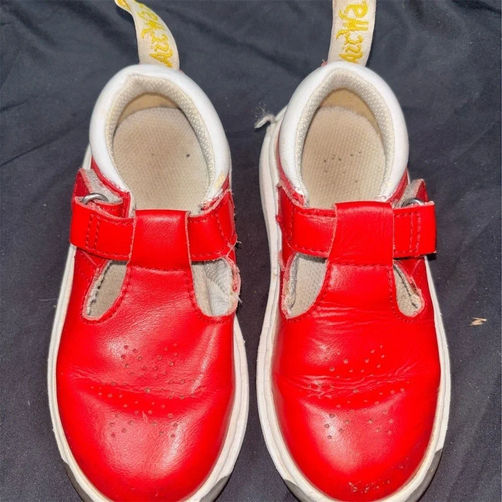 Dr. Martens Girls Mary Jane T-Strap Shoes Red Hook & Loop US‎ 9 EU 26
